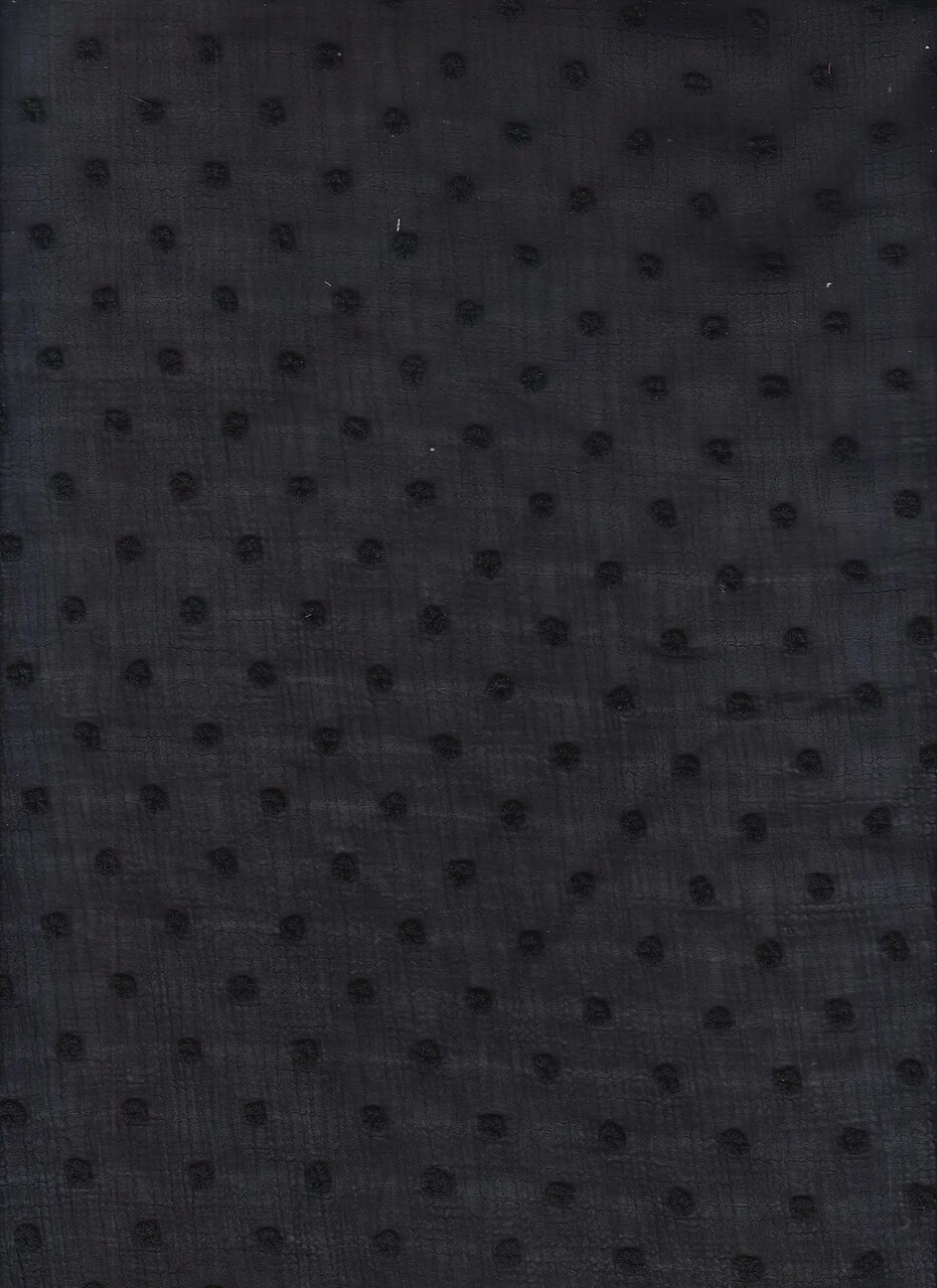 1 Yard Waffle Swiss Dot Chiffon Woven Fabric Textured Sheer Soft Drapery 59/60" Width